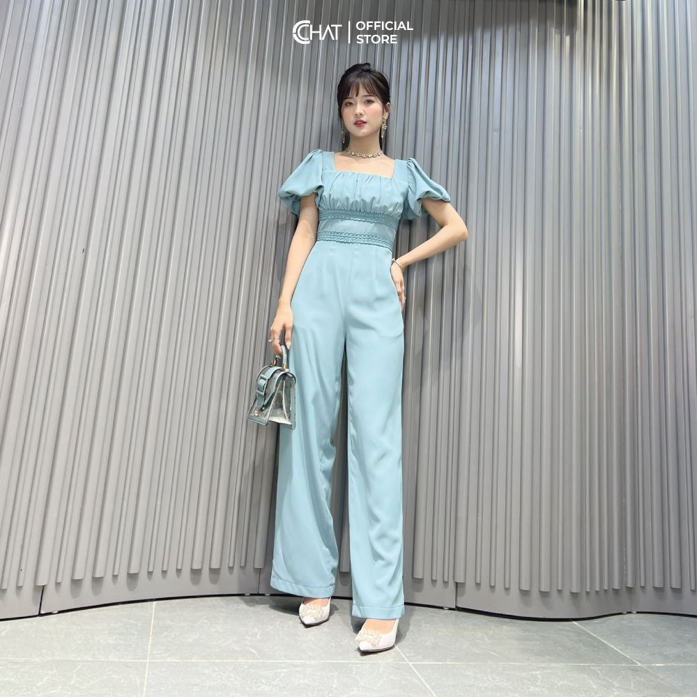 Jump cổ vuông nhún TT phối ren CChat Clothes