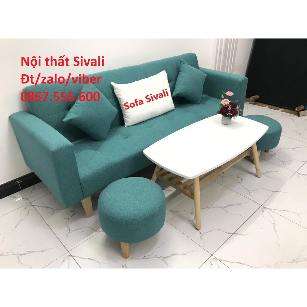 Bộ ghế dài sofa bed tay vịn phòng khách sopha sivali salon