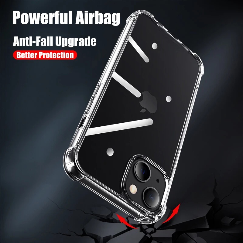 Ốp điện thoại TPU silicon trong suốt cho for  iPhone 12 13 Mini / 13 12 11 Pro Max