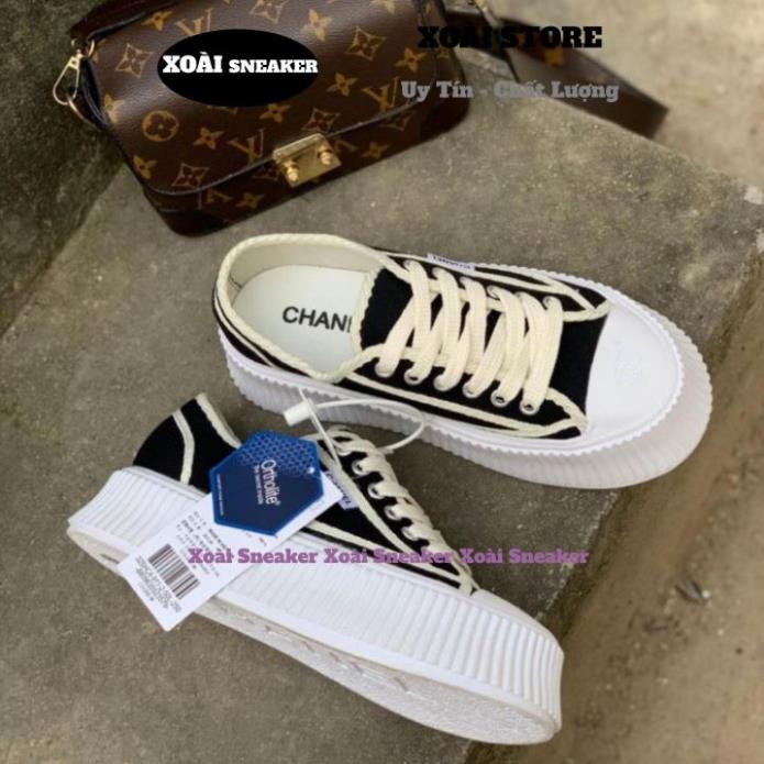 Giày chanel mới tăng chiều cao, giày sneaker chaneo full phụ kiện hàng cao cấp, full size 36-39 XOÀI SNEAKER86