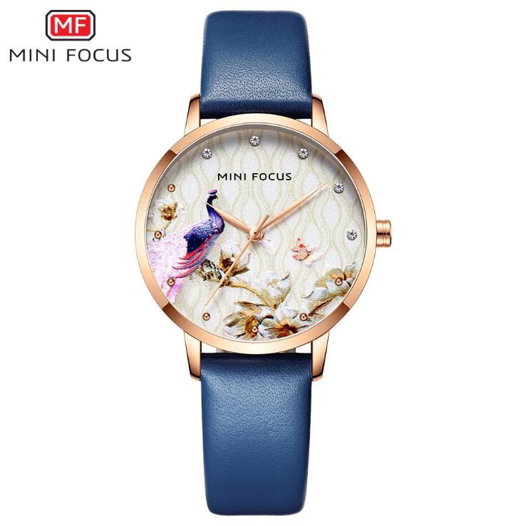 [Tặng vòng tay] Đồng hồ nữ MiniFocus chính hãng MF0330L.04 dây da thời trang sành điệu