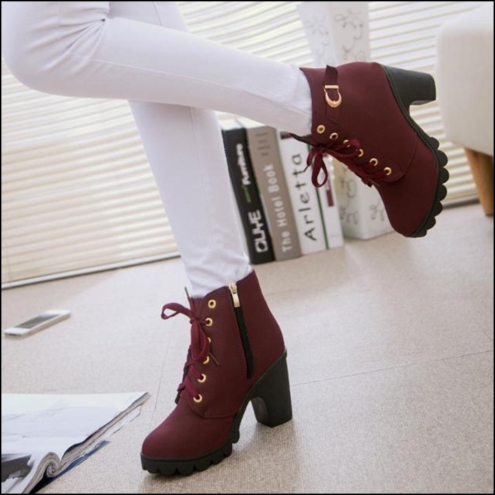[HÀNG CÓ SẴN] Giày boot nữ dây kéo thời trang Có BIG size 35-42