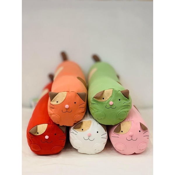 Gối ôm thun mèo Hikosen Cara dài 48cm