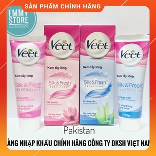 KEM TẨY LÔNG VEET DÀNH CHO DA THƯỜNG & DA NHẠY CẢM  SILK & FRESH (25-50g)