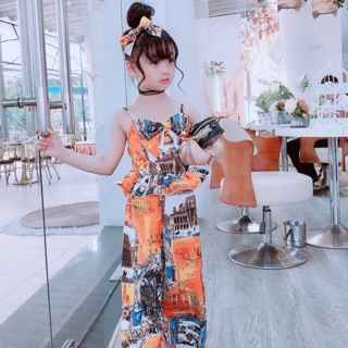 Set bộ lụa bé gái kkc