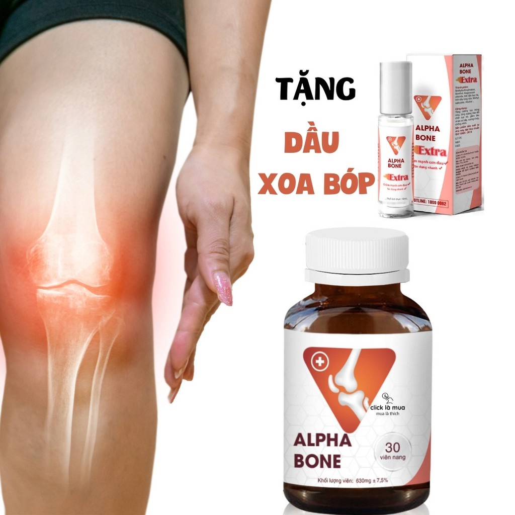 Dầu xoa bóp xương khớp Alphabone Extra tăng cường lưu thông máu, dầu lăn massage cổ vai gáy, thoát vị đĩa đệm