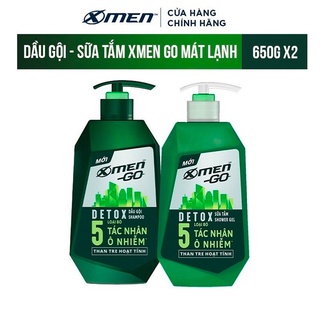 Combo Dầu Gội Detox X-Men Go 630G và Sữa tắm Detox X-Men Go 630G