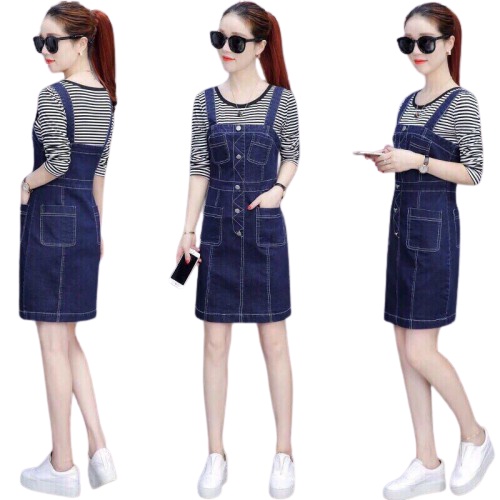 Yếm jean thời trang phong cách trẻ trung 2 dây freesize