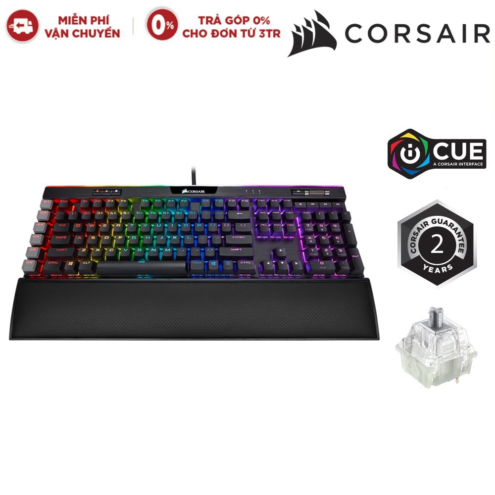 [VOUCHER 80K]Bàn Phím Cơ Gaming Có Dây CORSAIR K95 Platinum RGB MX Speed Switch