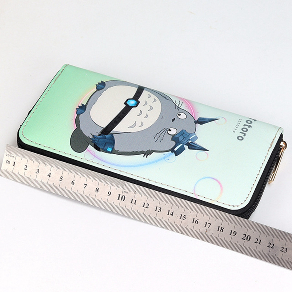 Ví dài nữ da PU in hình totoro dễ thương tùy chọn