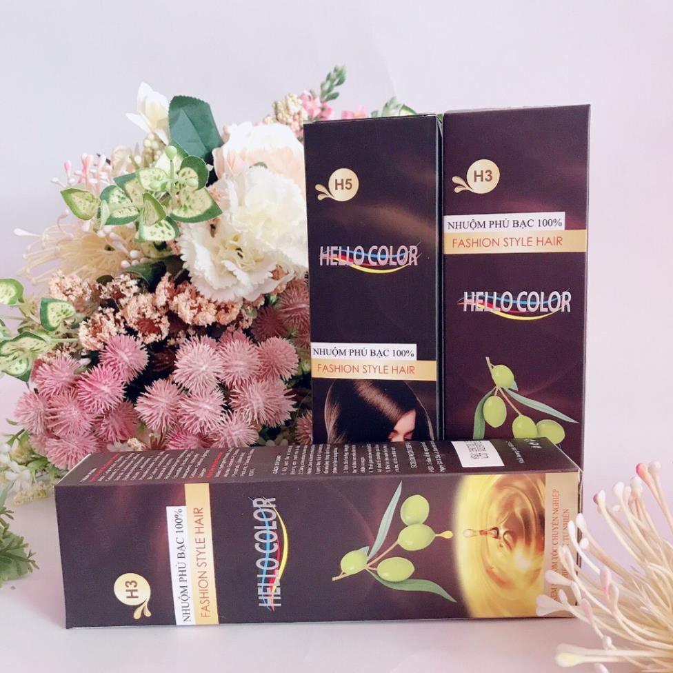 Nhuộm tóc phủ bạc Hello Color 100%  - Rose.shop79