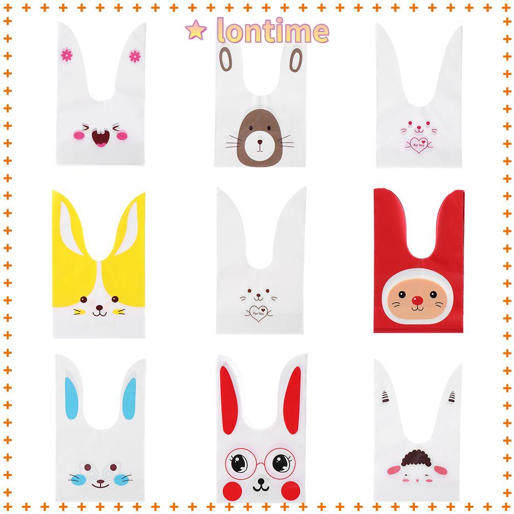 Set 10 Túi Đựng Bánh Kẹo/Quà Tặng Kiểu Dáng Tai Thỏ Xinh Xắn