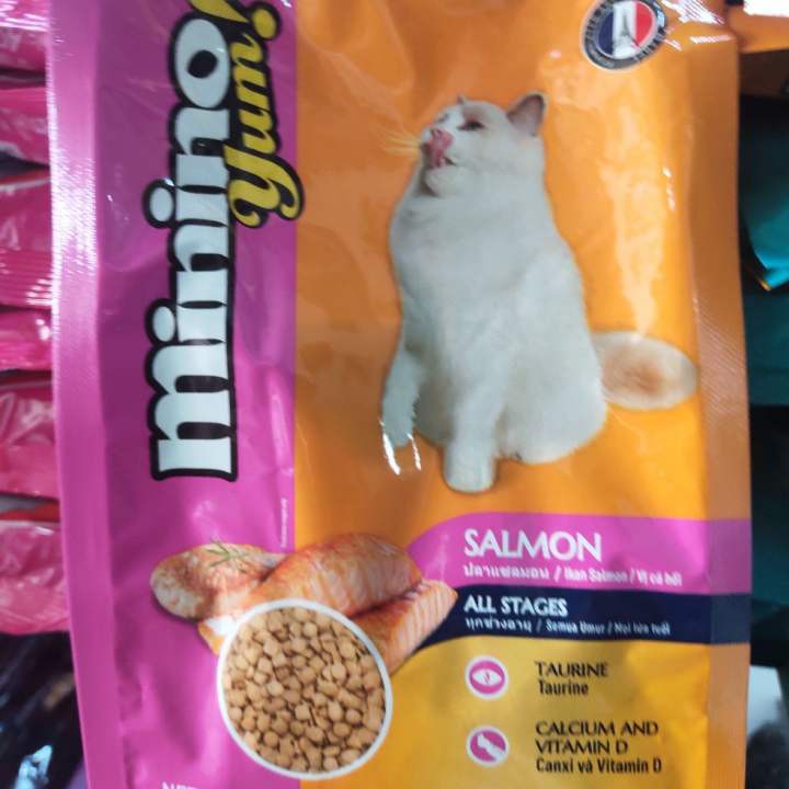 Minino Yum Cá hồi 350gr- Thức ăn cho mèo mọi lứa tuổi (dạng hạt khô)