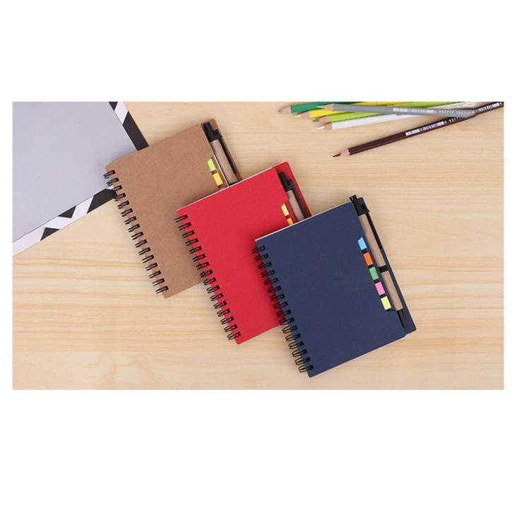 Sổ ghi chép KOGANO sổ tay tặng kèm giấy note ghi chú và bút đa năng tiện dụng SN-001378