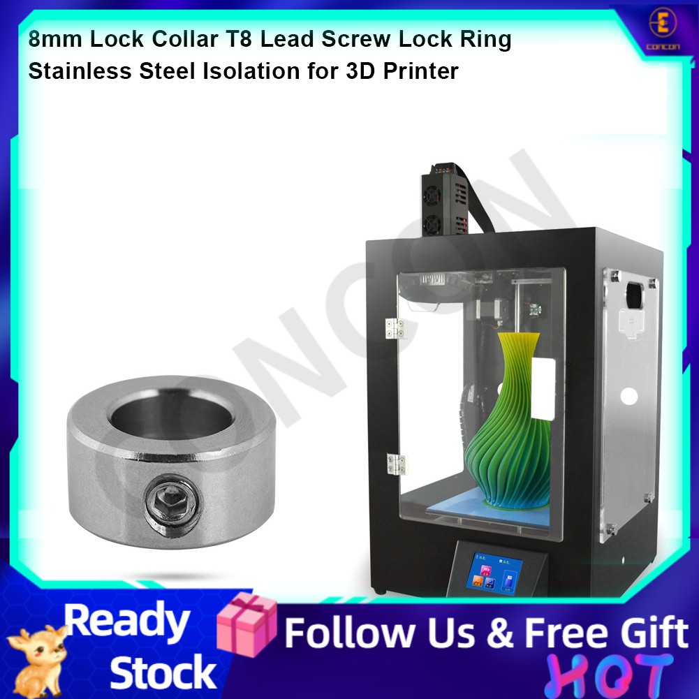 Bộ 5 Vòng Khóa Trục T8l 8mm Bằng Thép Không Gỉ Cho Máy In 3d