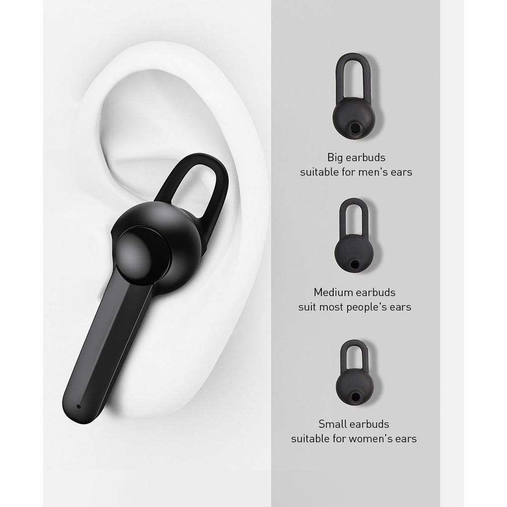 Tai Nghe Không Dây Baseus Encok Vehicle Mounted Wireless Earphones Bluetooth 5.0 Sạc Tính Từ Kèm Míc Pin Chờ Đến 15 Ngày