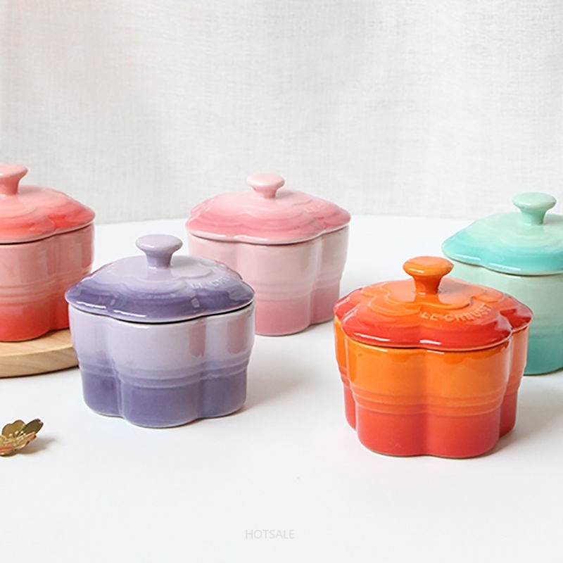 Hộp gốm mini đựng thức ăn/món tráng miệng màu sắc gradient