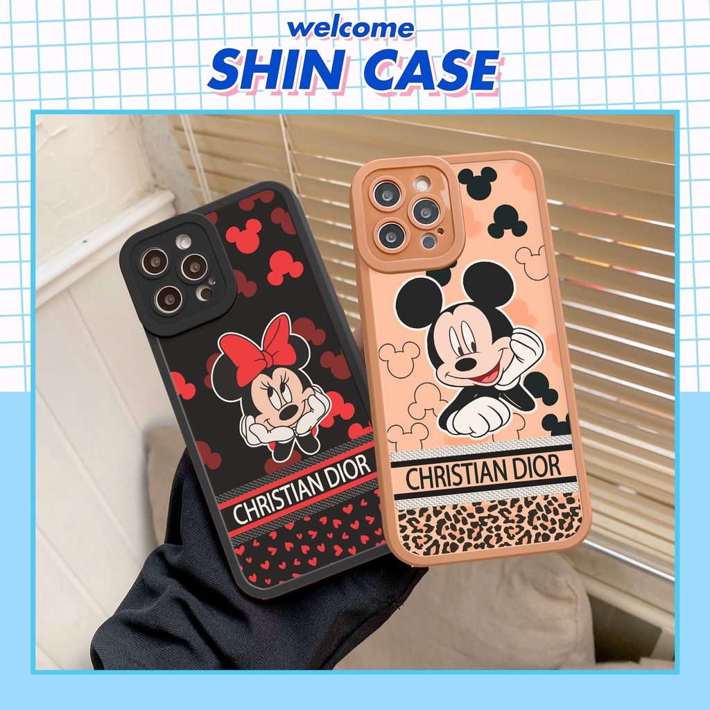Ốp lưng iphone Black mick cạnh vuông 6/6plus/6s/6splus/7/7plus/8/8plus/x/xs/11/12/13/14/pro/max/promax/plus/shin/case