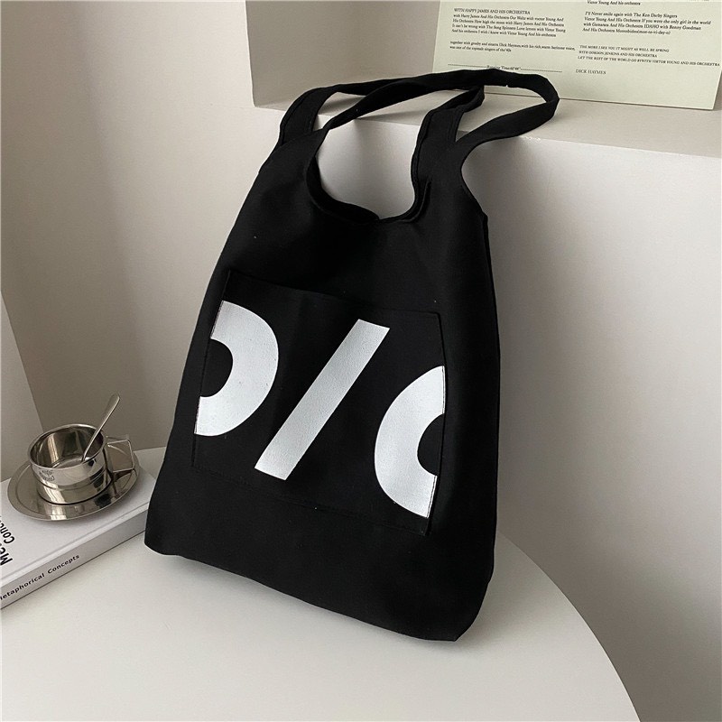 Túi Tote Vải (Có Làm Theo Yêu Hình Ảnh Số Đo Của Khách) Nữ Canvas Mềm Thiết Kế Hình Đi Học Đi Chơi