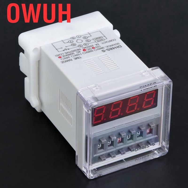 Rơ Le Canh Thời Gian Kĩ Thuật Số Owuh 12v/24v/380v 0.1s-9h 8-pin Dh Dh48S-S