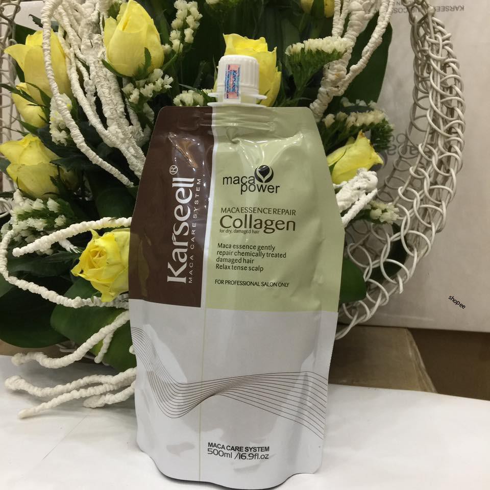 Ủ tóc collagen Karseell 500ml - siêu mượt phục hồi tóc hư tổn  ( 100% có tem cod chống giả)-[ Chỉ Bán Sỷ ]