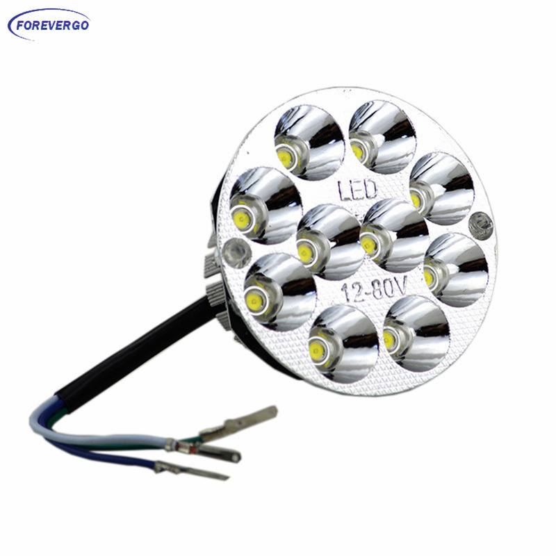 Đèn Pha 10 Bóng Led Dc 12-85v Cho Xe Hơi / Xe Máy