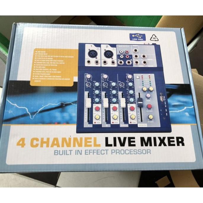 [Mã ELHACE giảm 4% đơn 300K] Combo Mixer Yamaha F4 Bluetooth, Và Micro Thu Âm Bm-900 hát Karaoke Online Tiếng Cực Hay