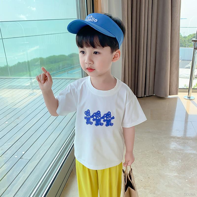 Mũ lưỡi trai màu sắc nổi bật thêu chữ douma thời trang mùa hè cho bé
