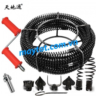Dây lò xo thông tắc cống phi 16 dùng tay quay