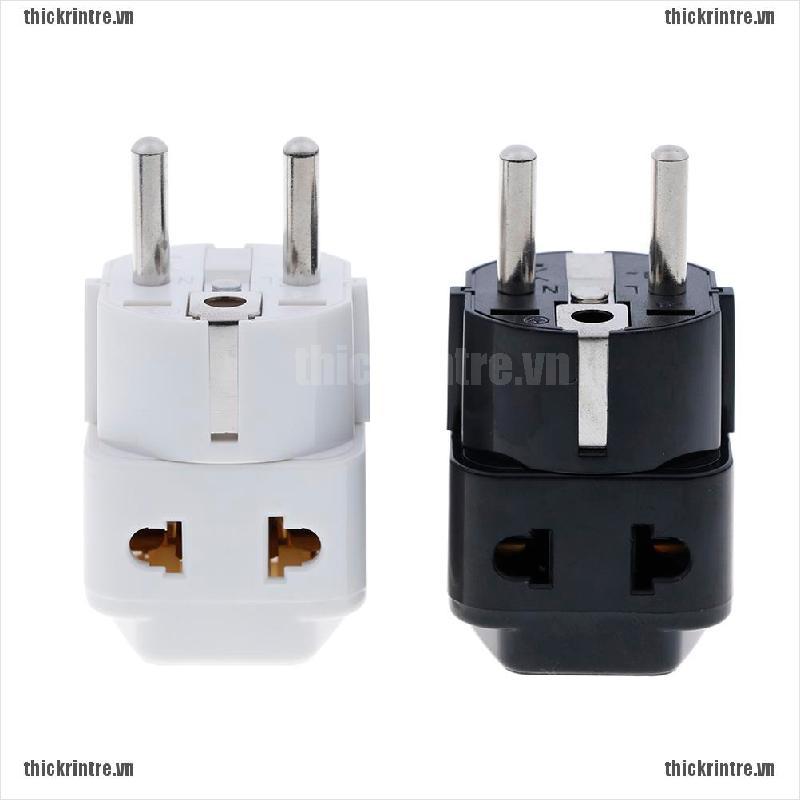 Phích Cắm Chuyển Đổi Từ 1 Sang 2 Cổng Cắm 5mm UK / US / EU / AU 2 / 3 Chấu
