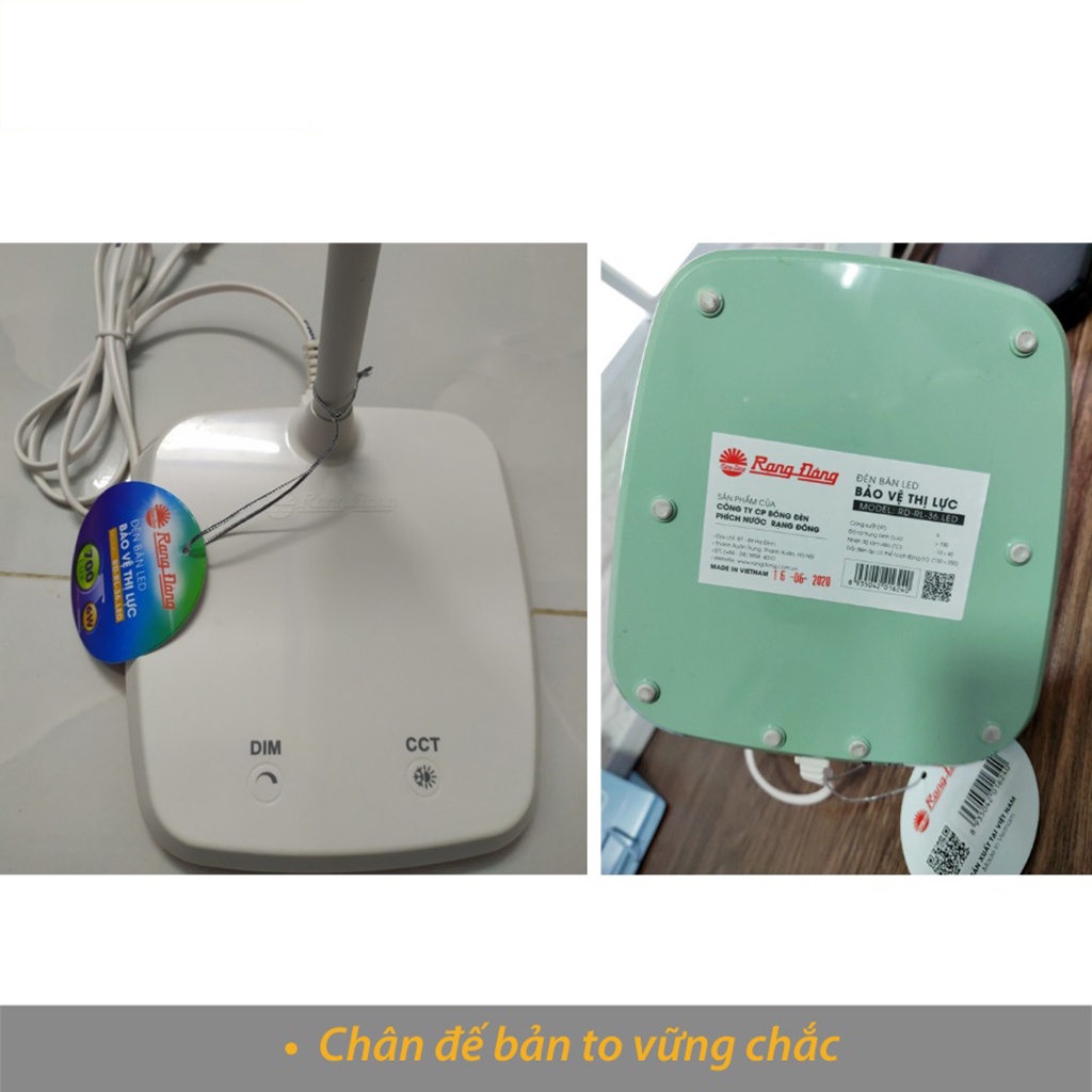 Đèn Học Để Bàn Chống Cận RẠNG ĐÔNG SUNLIKE RD-RL-36.LED, cảm ứng, điều chỉnh độ sáng, màu sáng