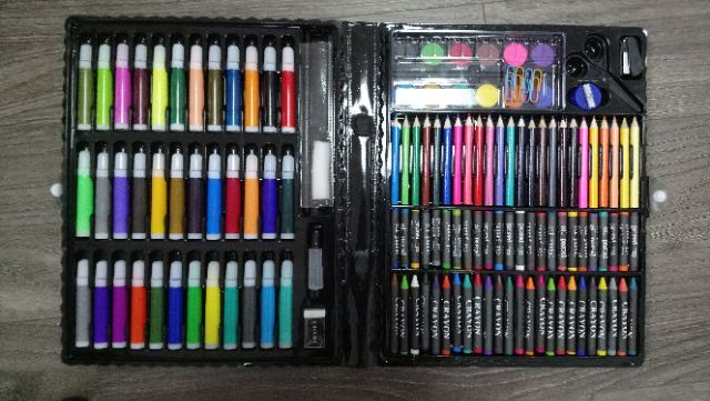 [500Đ 1 cây bút quá rẻ] Set màu 150 chi tiết cho bé thỏa thích sáng tạo, tô vẽ