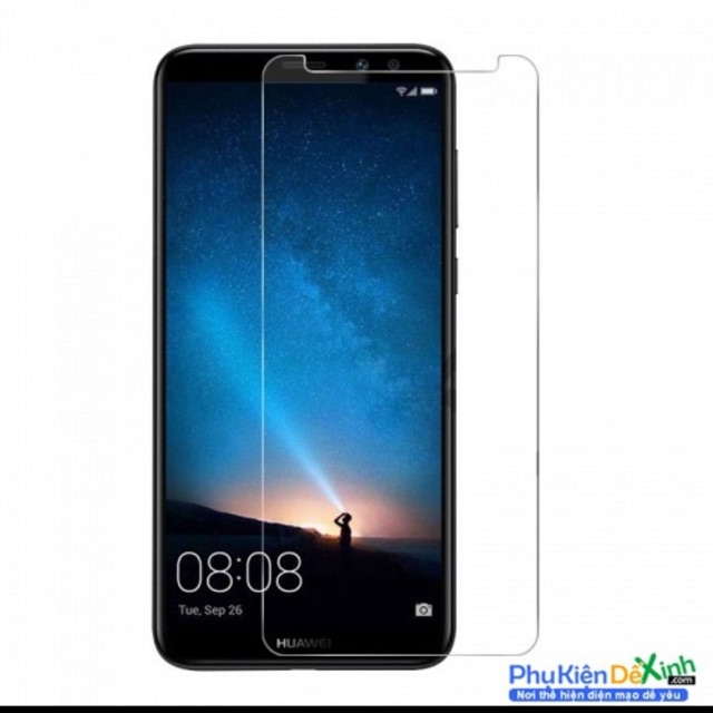 [Mã ELORDER5 giảm 10k đơn 20k] Combo 3 kính cường lực tặng ốp dẻo trong suốt cho huawei nova 2i