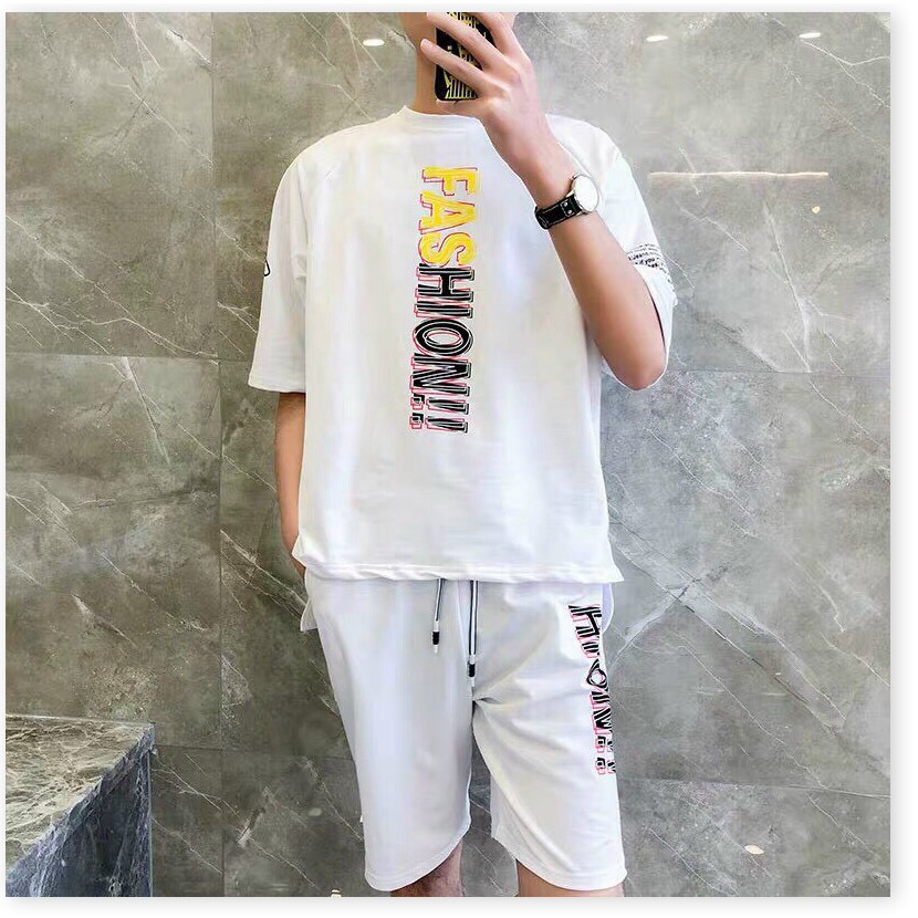 SET BỘ THỂ THAO NAM PHONG CÁCH HỌA TIẾT CÁ TÍNH THUN CO GIẢN 4 CHIỀU THOÁNG MÁT LANA FASHION