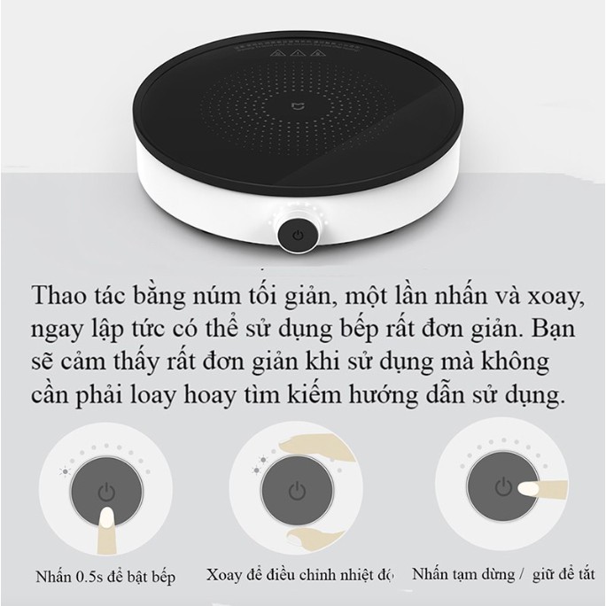 Bếp điện từ Xiaomi Mijia DCL002CM Youth - 9 Mức Độ Nhiệt Khác Nhau - Hàng Chính Hãng