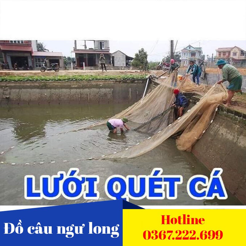 Lưới kéo cá sợi cước chã siêu bền cao 2m dài từ 10m đến 100m