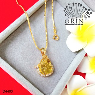 Dây chuyền dạng mì xoắn mặt hồ ly màu vàng tài lộc may mắn tình duyên thiết kế cao cấp Orin D4483