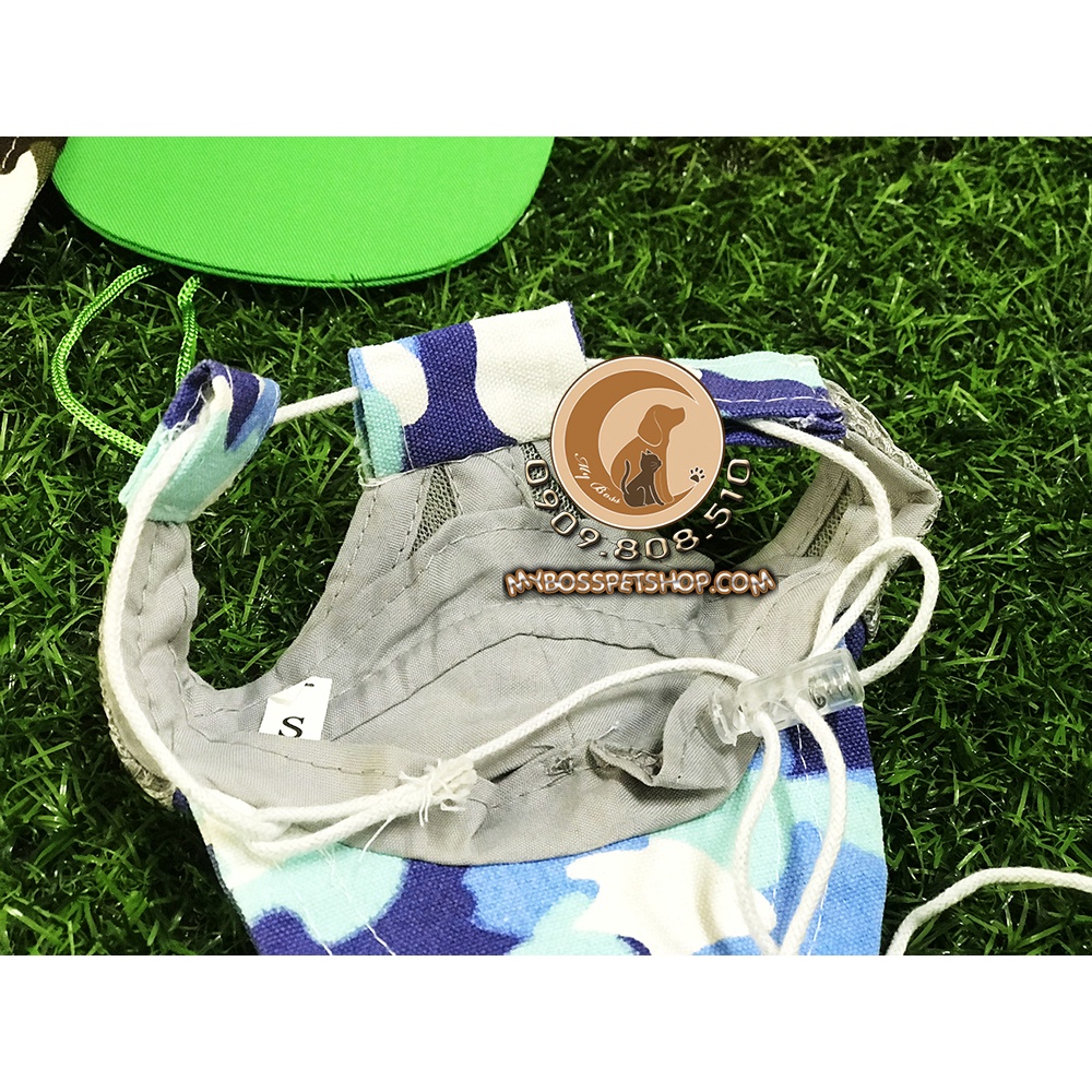 Nón kết cho chó mèo - nón lưỡi trai kiểu lính bộ đội cho thú cưng -Thời trang thú cưng