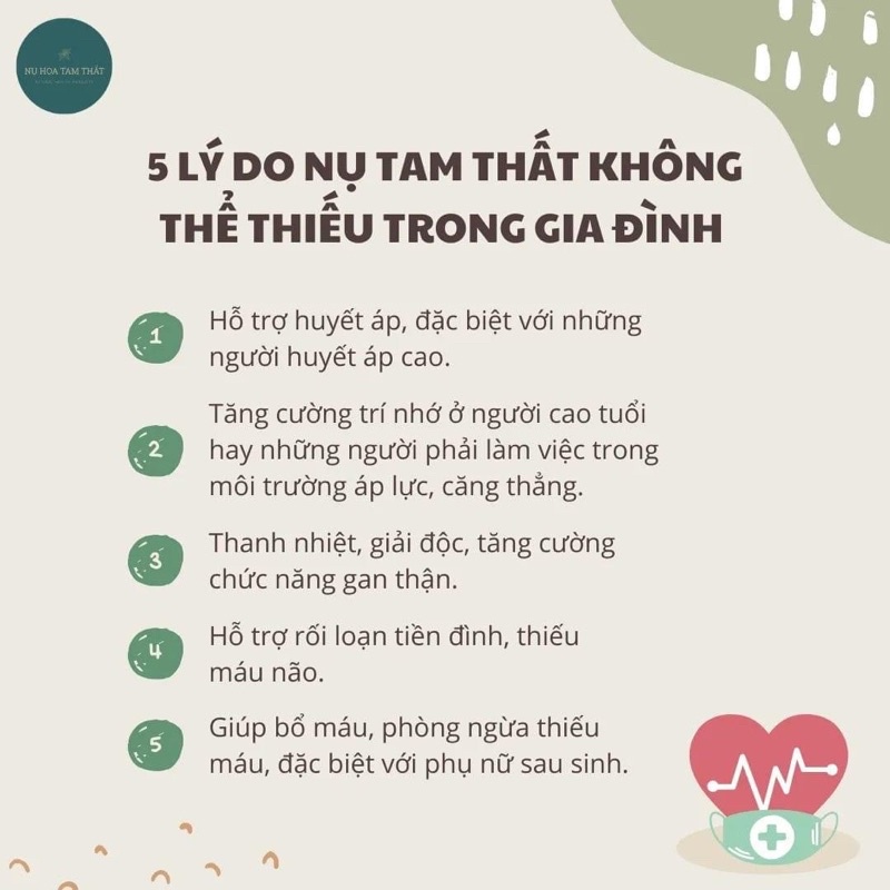 Trà nụ hoa tam thất loại 1 an thần, ngủ ngon, tốt cho sức khoẻ, đẹp da, đẹp dáng | Bột Natural
