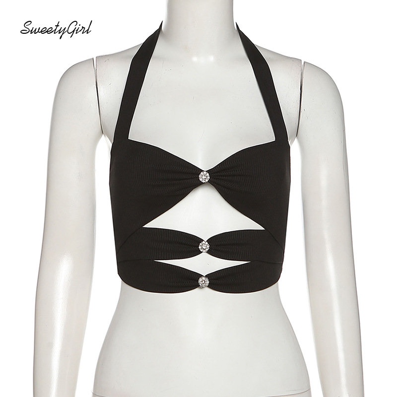 Áo Tank Top Hai Dây Màu Đen Trơn Thời Trang 2022 Quyến Rũ Cho Nữ