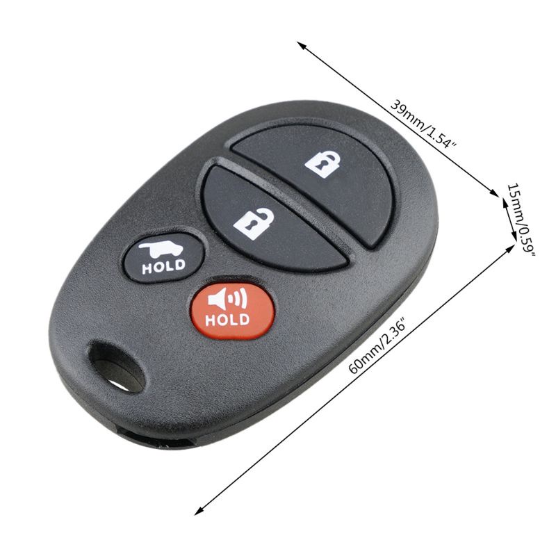 Chìa Khóa Điều Khiển Từ Xa 4 Nút Cho Sienna Avalon Solara 2005 2006 2007 2008