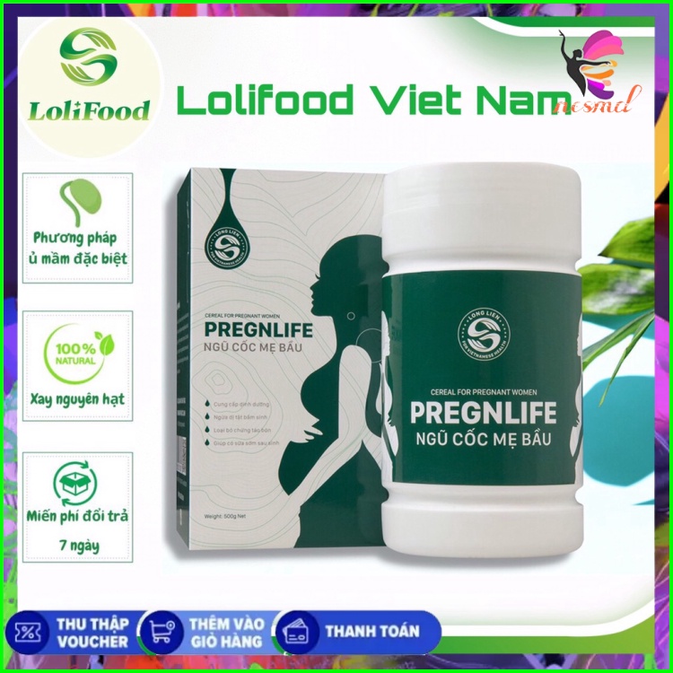 Ngũ cốc Bầu Long Liên Ngũ Cốc Bà Bầu Cao Cấp Preglife - Con Tăng Cân Đều Đặn | LOLIFOOD