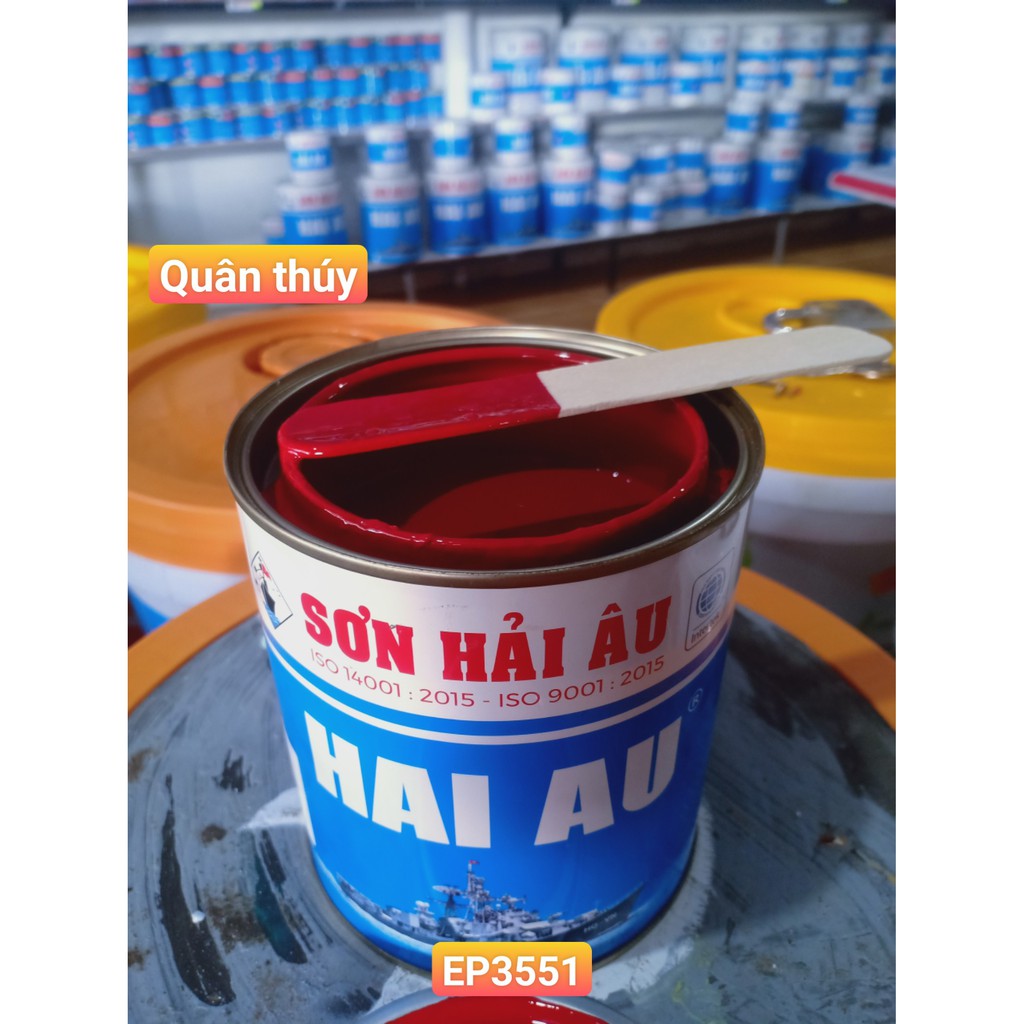 Sơn kẽm Hải Âu Epoxy Màu đỏ tươi EP3551 (1L) sơn mạ kẽm 2 thành phần
