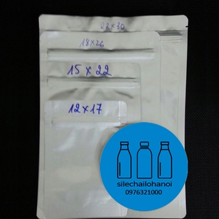 100g túi zip đáy đứng 2 mặt bạc