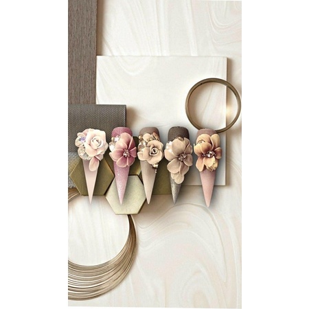 Gel nặn hoa huaxi trang trí móng , không dùng dung dịch