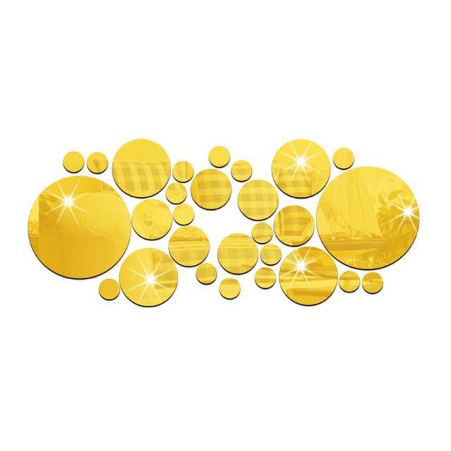 Bộ 30 Miếng Gương Dán Tường Acrylic 3D