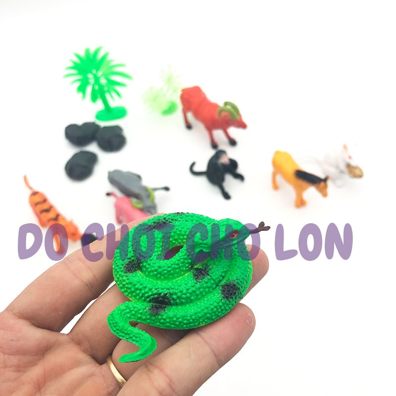 Bộ đồ chơi 12 con giáp ĐẠI bằng nhựa Thành Lộc T839 - Mô hình động vật cho bé