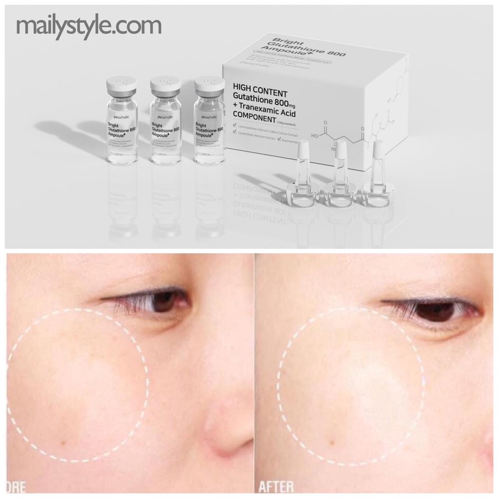M71_Tế Bào Gốc Dưỡng Trắng Bright Glutathione 800 Ampoule Peacholic