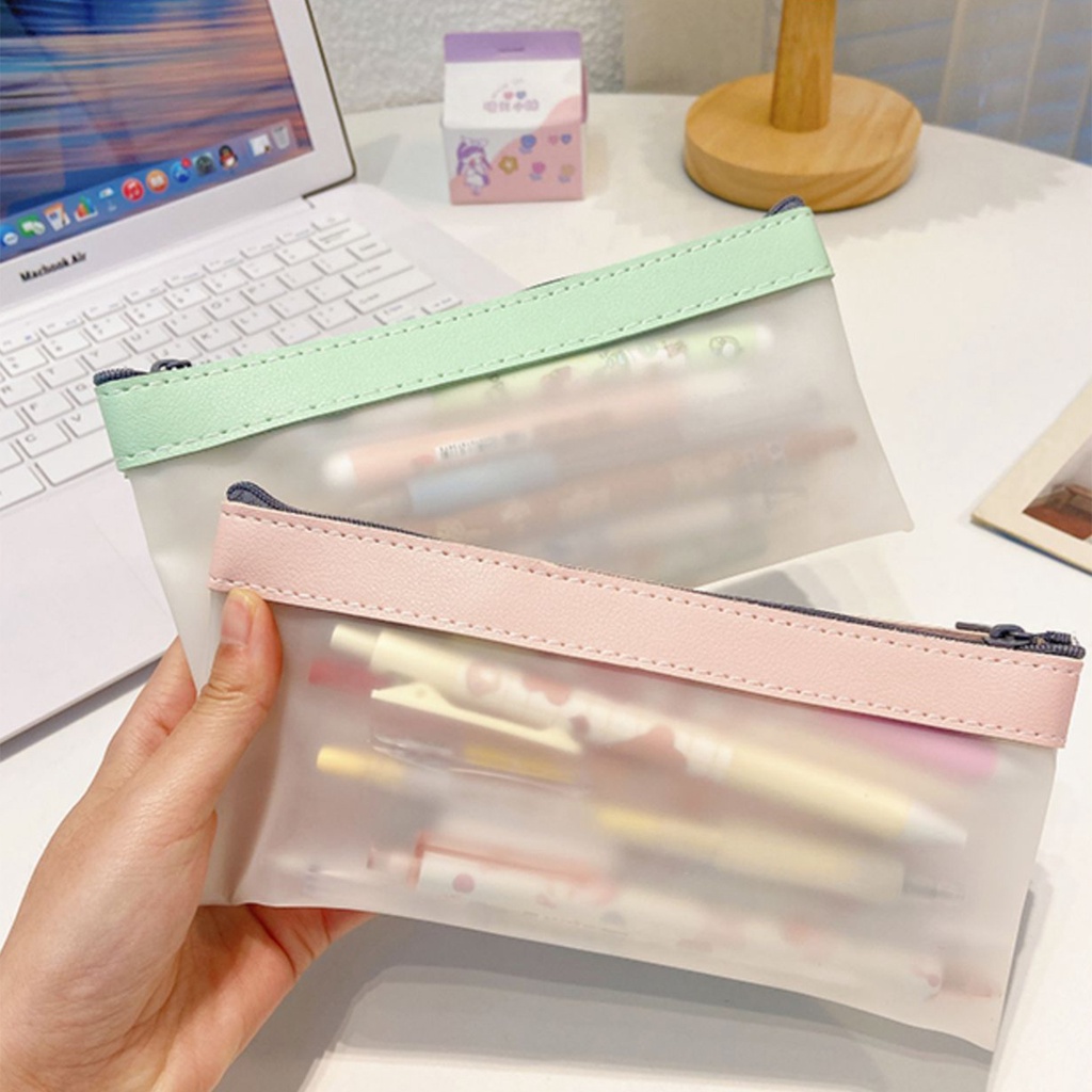 Túi Đựng Bút Dạng Thạch Trong Suốt Chống Thấm Nước Cho Học Sinh/Văn Phòng