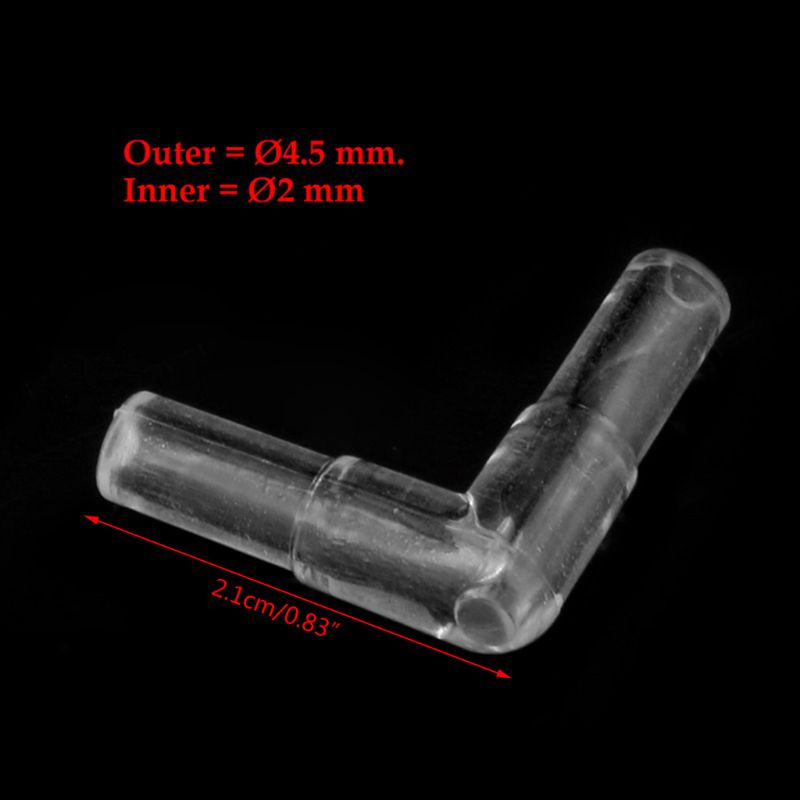 Set 10 Đầu Nối Ống Bơm Khí Bể Cá 2 Chiều Màu Trong Suốt